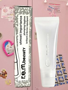 REM Beauty Plumping Lip Gloss JUMBO SIZE in Utmost Importance (clear) *BNIB